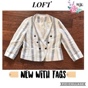 ☀️LOFT Striped Linen Cotton Blazer☀️